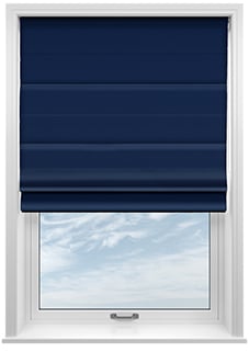 Sunningdale, Indigo - Twist&Fit Roman Blind